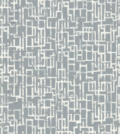 Quadrata Wallpaper by Clarke & Clarke Steel