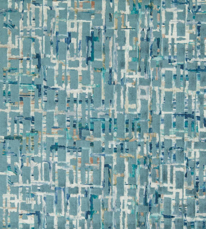 Quadrata Fabric by Clarke & Clarke Teal/Mineral
