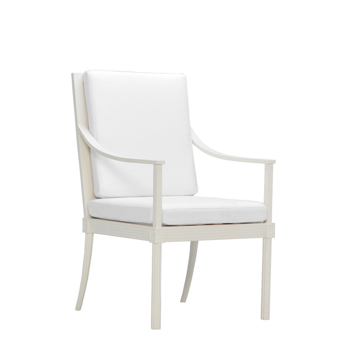 Quadratl Armchair by JANUS et Cie in Moire Neutral