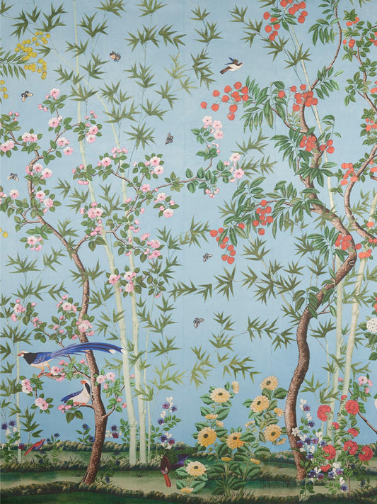 Queen Mary Chinoiserie Mural by Watts 1874 in California - Non-Woven Paper