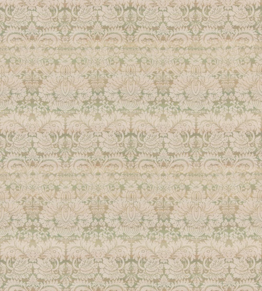 Queen's Damask Fabric by GP & J Baker Green