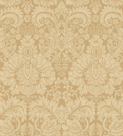 Queen's Damask Wallpaper by GP & J Baker Parchment