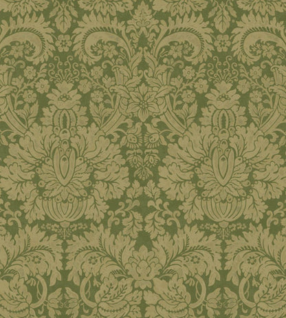 Queen's Damask Wallpaper by GP & J Baker Royal Green