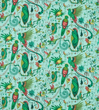 Quetzal Fabric by Clarke & Clarke Aqua