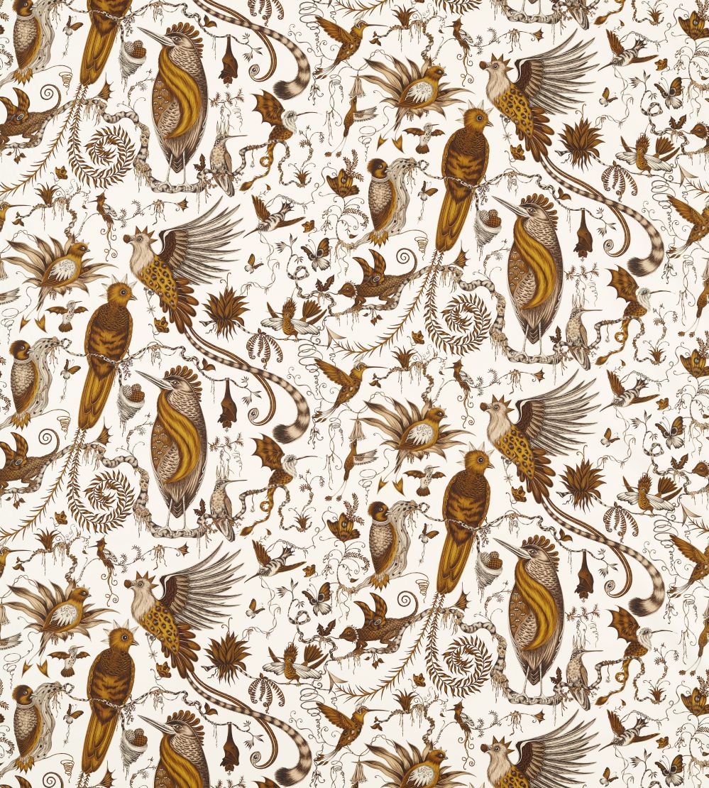 Quetzal Fabric by Clarke & Clarke Gold