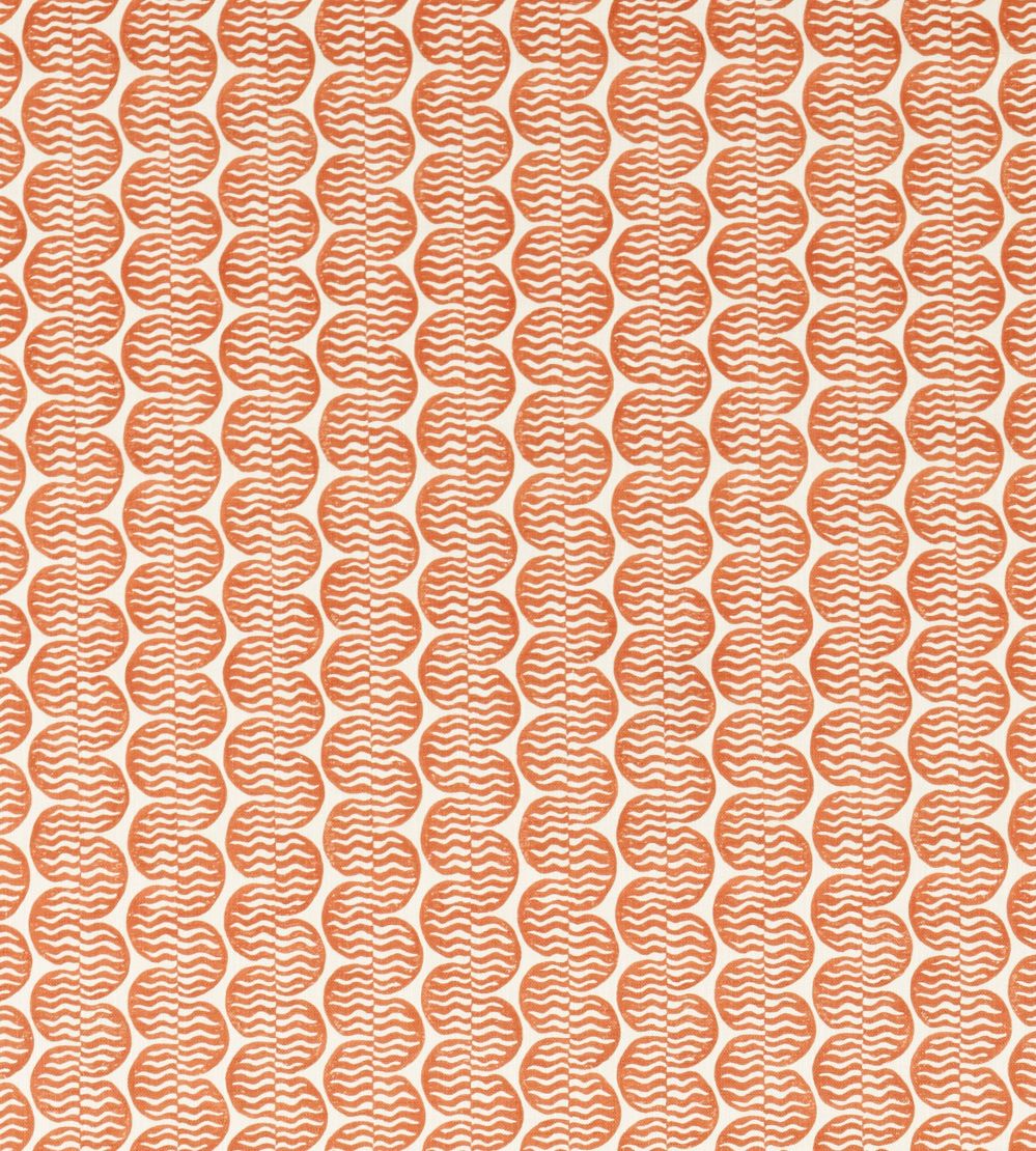 Raft Stripe Print Fabric by Scion Rust