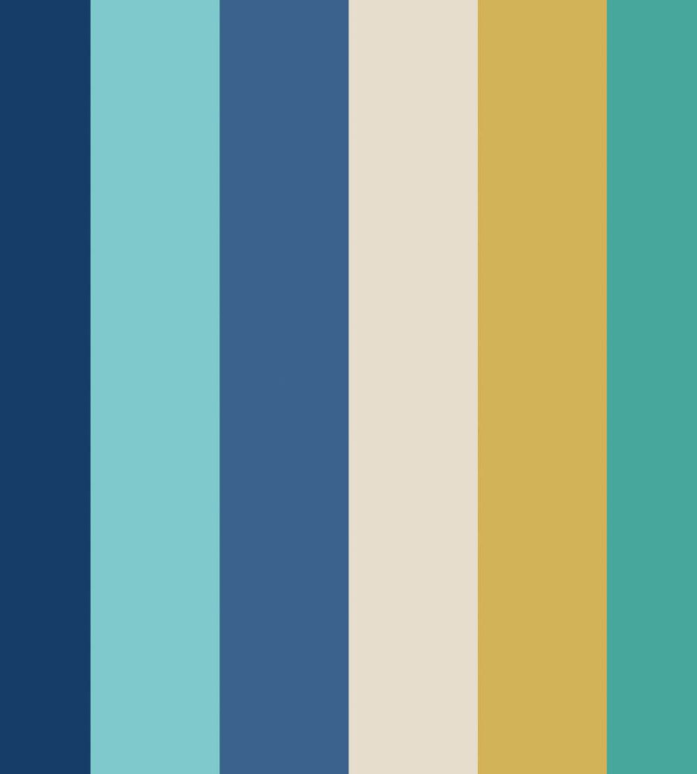 Rainbow Bloc Wallpaper by Ohpopsi Cobolt Mix