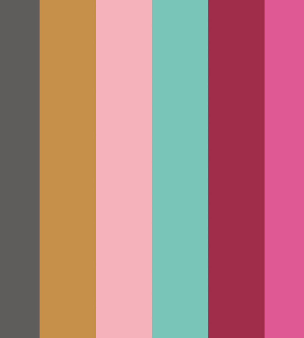 Rainbow Bloc Wallpaper by Ohpopsi Hot Magenta