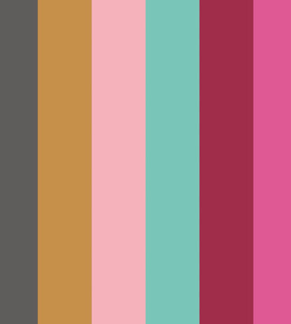 Rainbow Bloc Wallpaper by Ohpopsi Hot Magenta