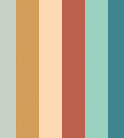Rainbow Bloc Wallpaper by Ohpopsi Teal Mix