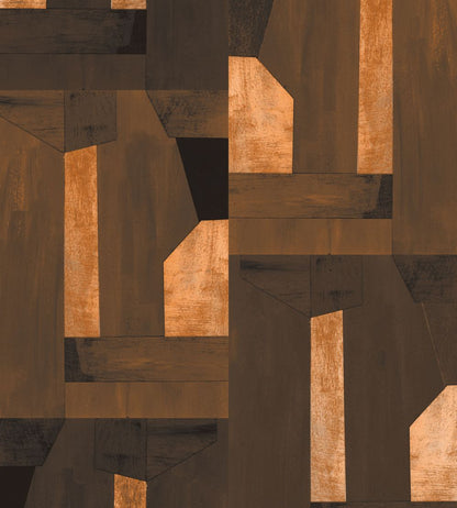 Rainbow Foil Mural by Eijffinger Burnt Brown