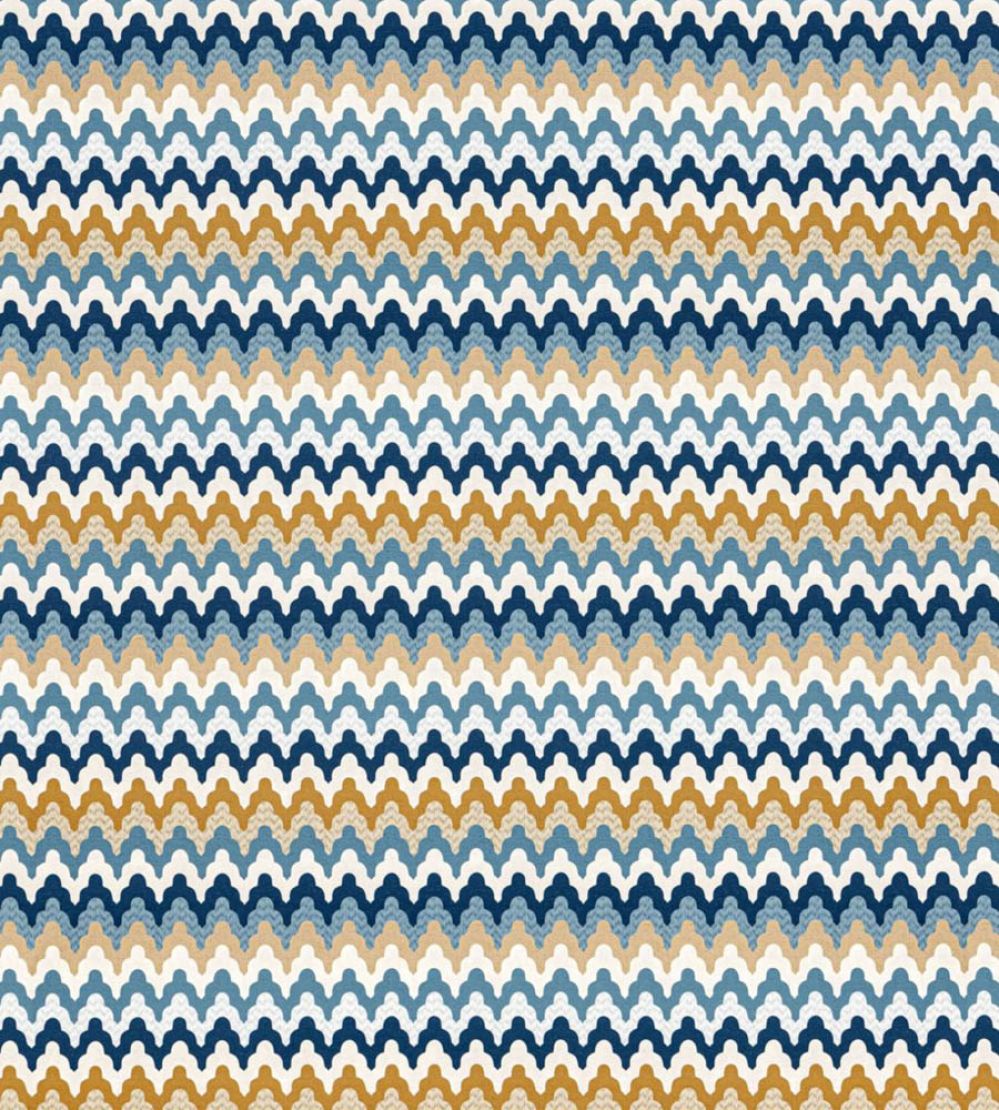 Rainbow Mountain Wallpaper by Scalamandre Denim Gold