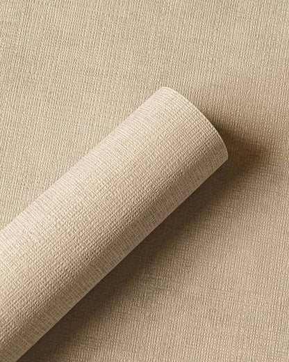 Raphia wallpaper by Coordonné in Ocre II, shown in a styled room