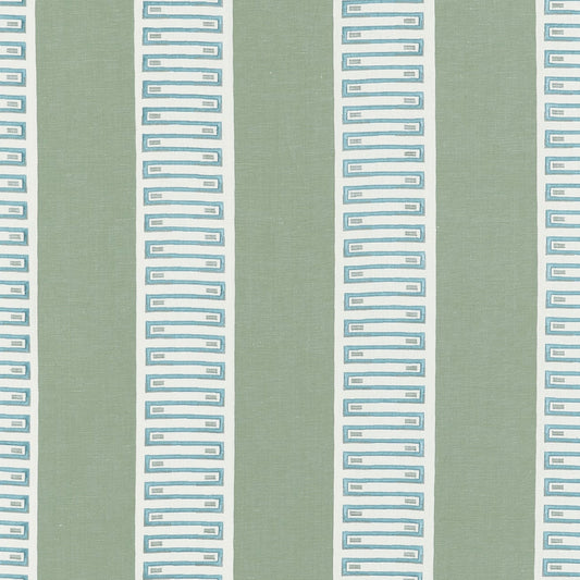 Raritan Line Embroidery Fabric by Thibaut in Sage (W714629)
