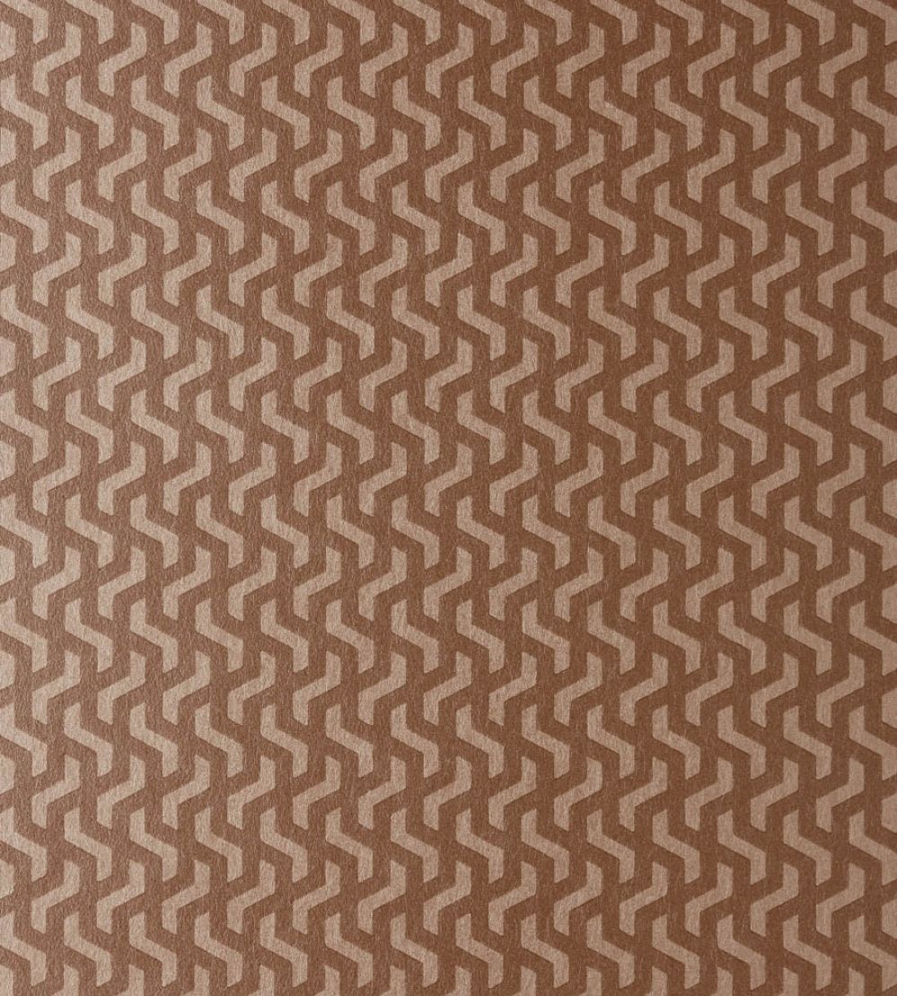 Rattan Wallpaper by 1838 Wallcoverings Burnt Orange