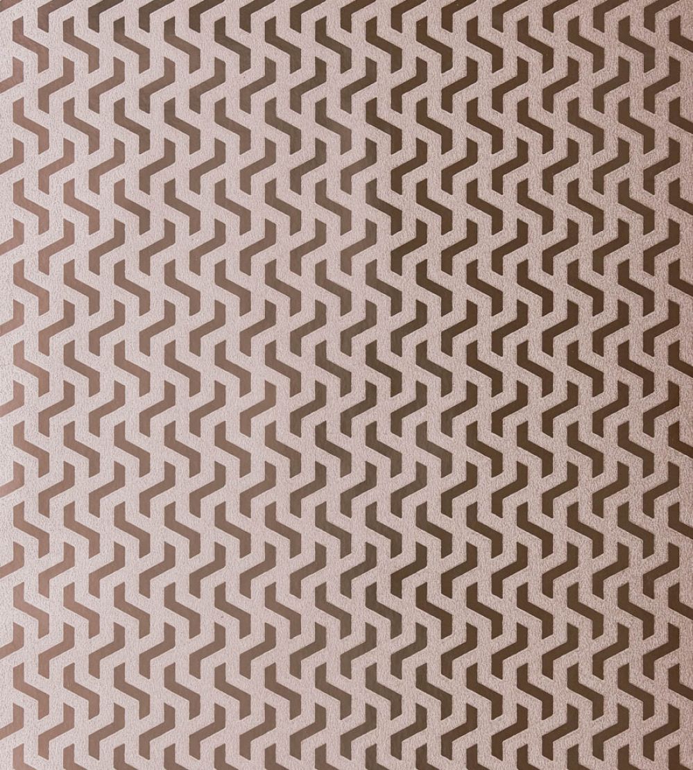 Rattan Foil Wallpaper by 1838 Wallcoverings Rose Gold