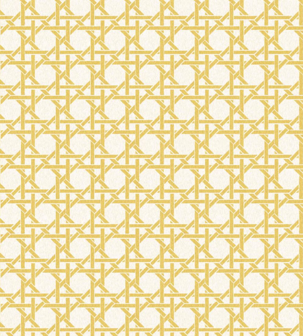 Rattan Wallpaper by Woodchip & Magnolia Golden Yellow