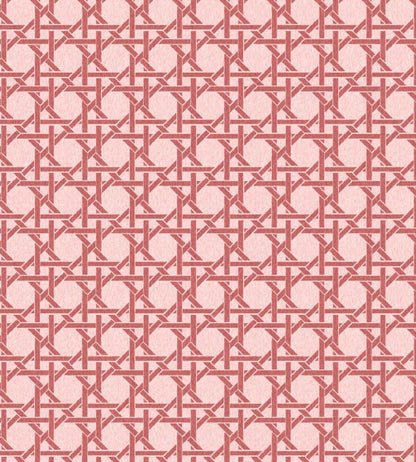 Rattan Wallpaper by Woodchip & Magnolia Rose Red