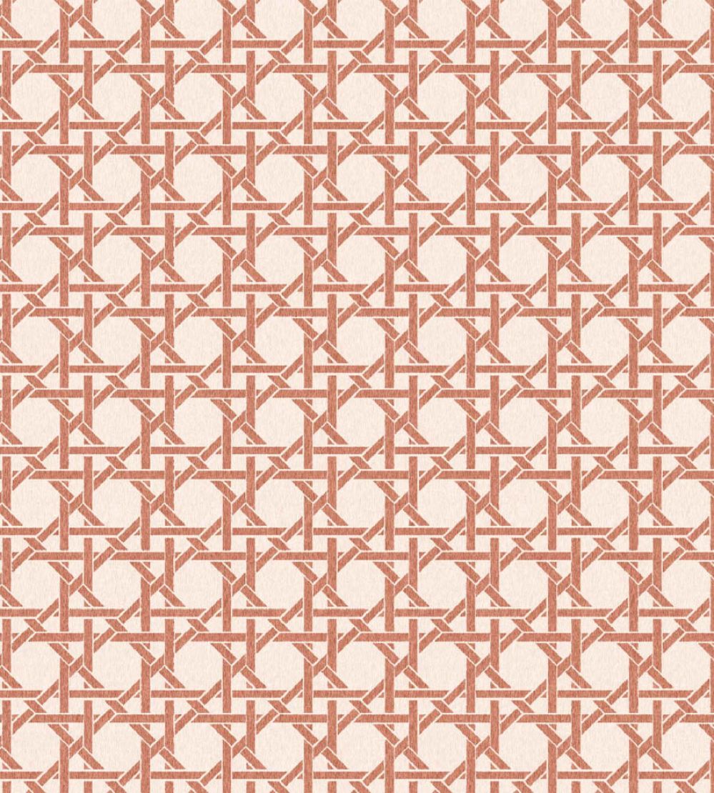 Rattan Wallpaper by Woodchip & Magnolia Rust