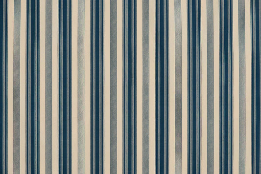 Rayure Malmaison Fabric by Le Manach in Bleu (L3537001)
