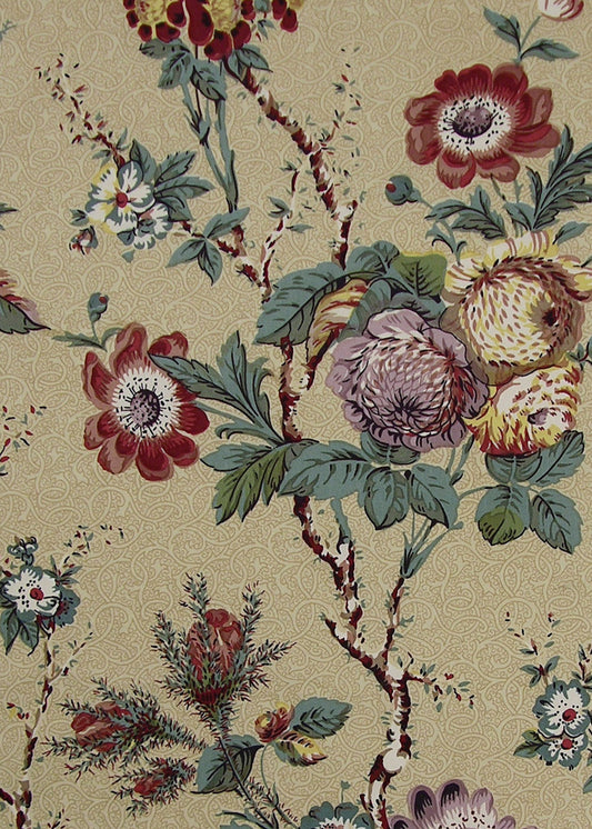 Kensington Fabric by Rose Cumming in Beige