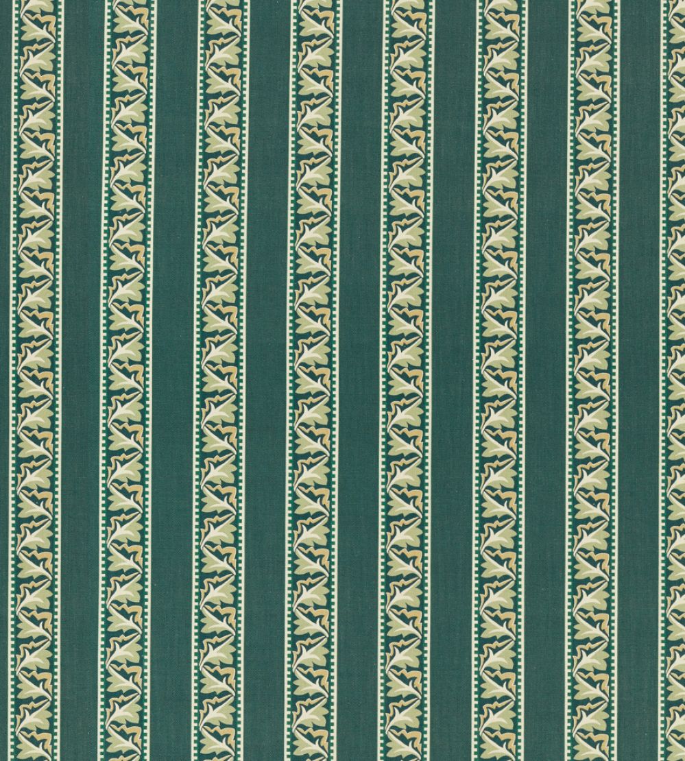 Red Car Stripe Fabric by Morris & Co Emery Blue