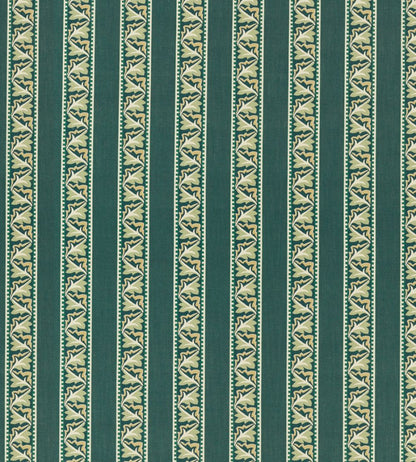 Red Car Stripe Fabric by Morris & Co Emery Blue