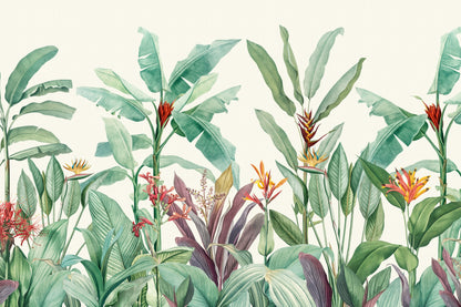 Redouté Green mural by Hovia