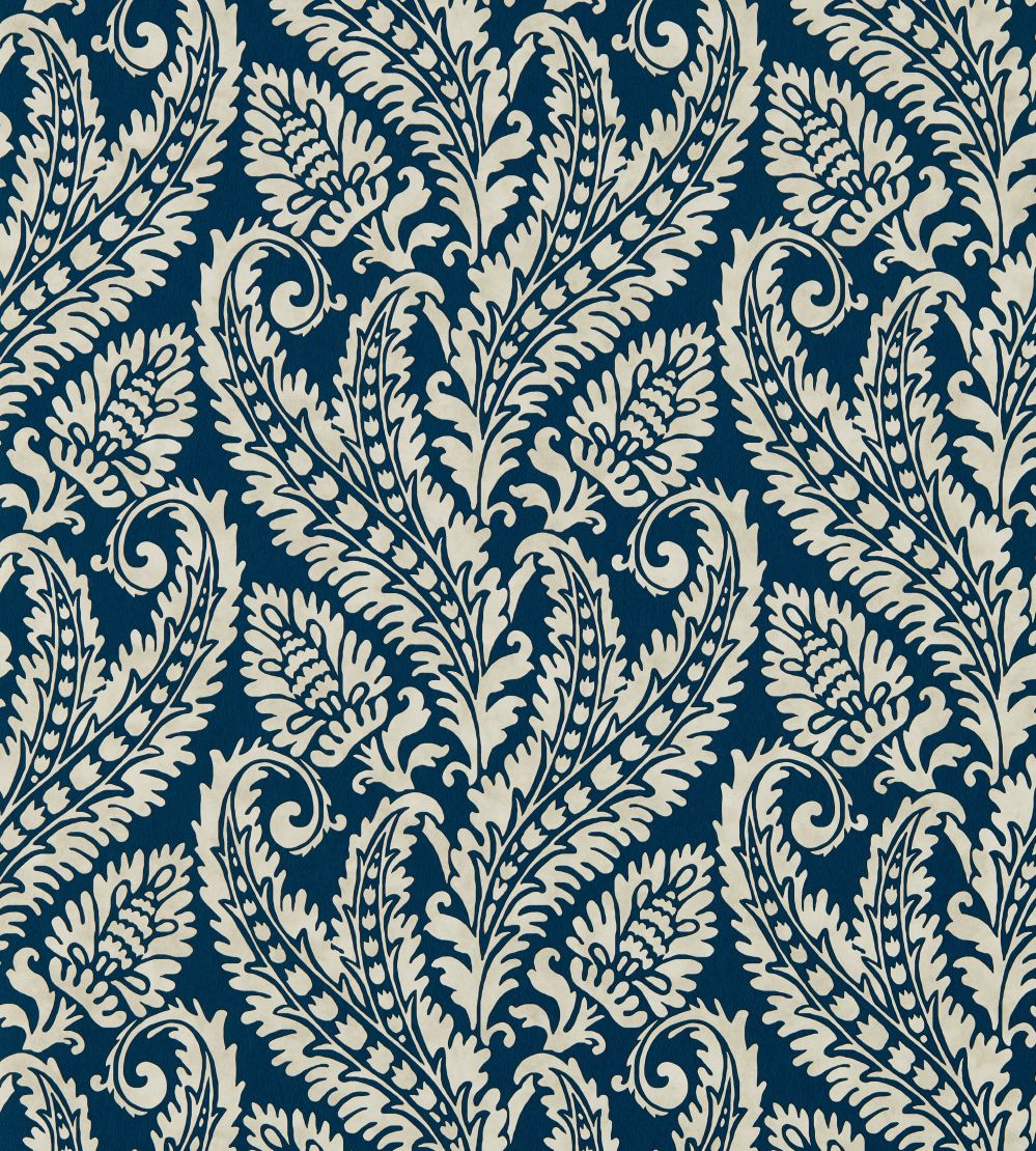 Regale Wallpaper by Clarke & Clarke Denim