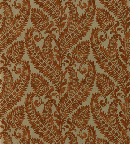 Regale Wallpaper by Clarke & Clarke Russet/Gilver