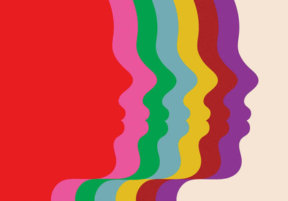 Repetita Iuvant mural by Coordonné in Day Dream, flat pattern view