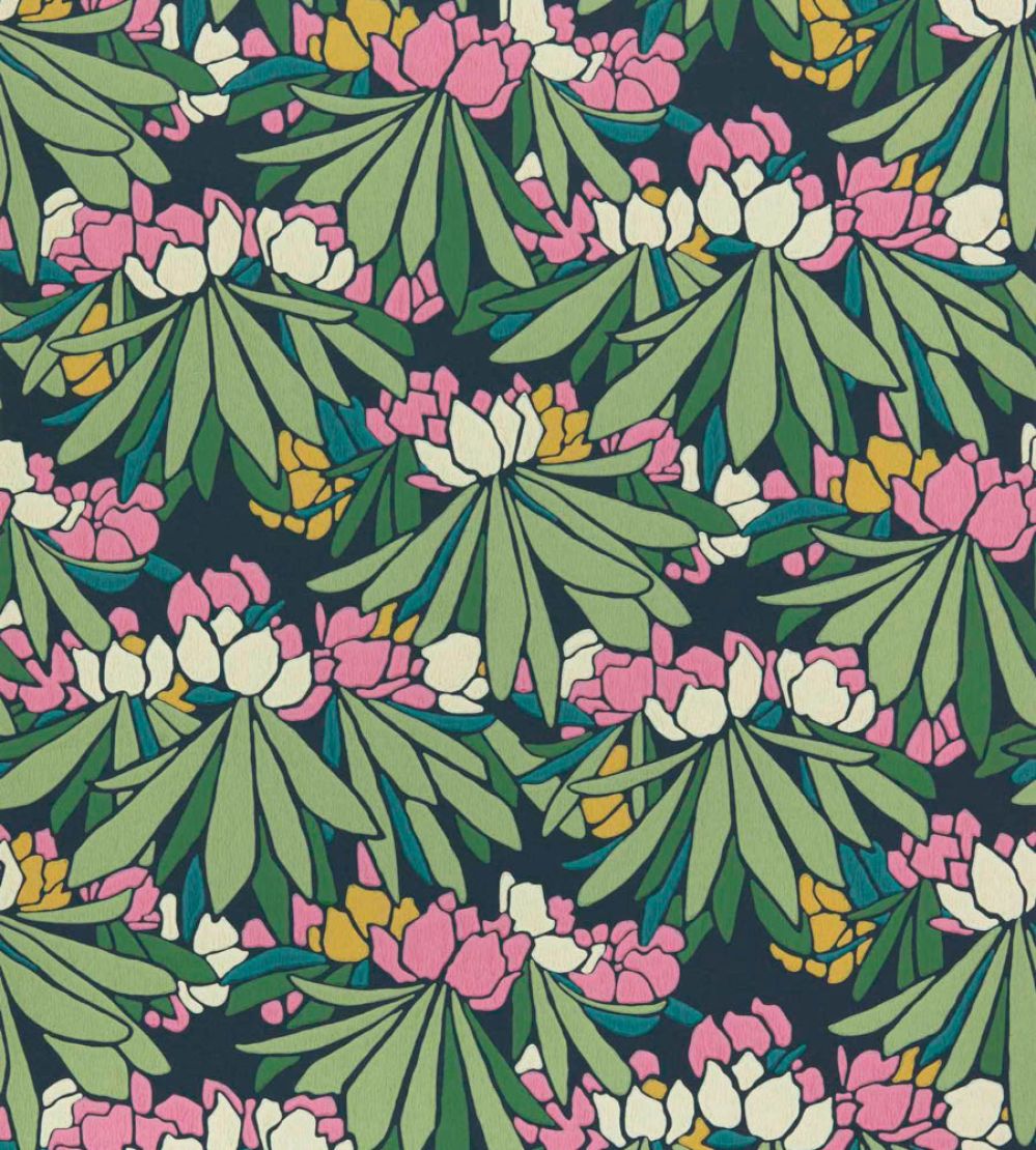 Rhododendron Wallpaper by 1838 Wallcoverings Magenta
