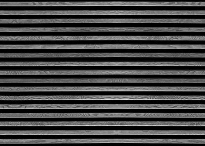 Rib Wood Horizontal Gray mural by Rebel Walls