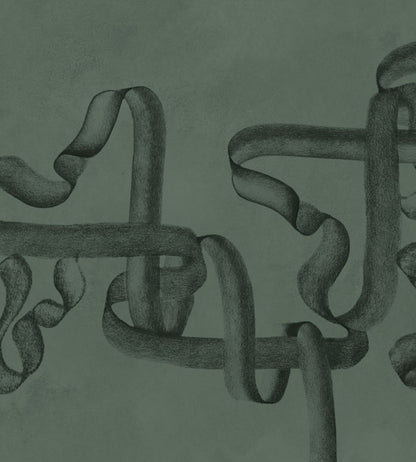 Ribbon Mural by Coordonne Emerald
