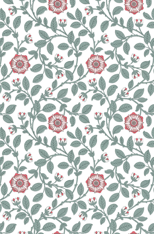 Richmond Green wallpaper by Little Greene in Dorcas
