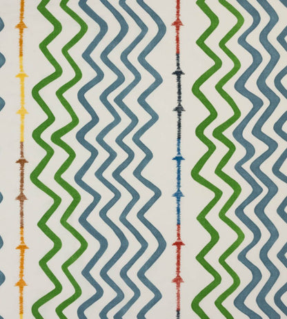 Rick Rack Fabric by Christopher Farr Cloth Green