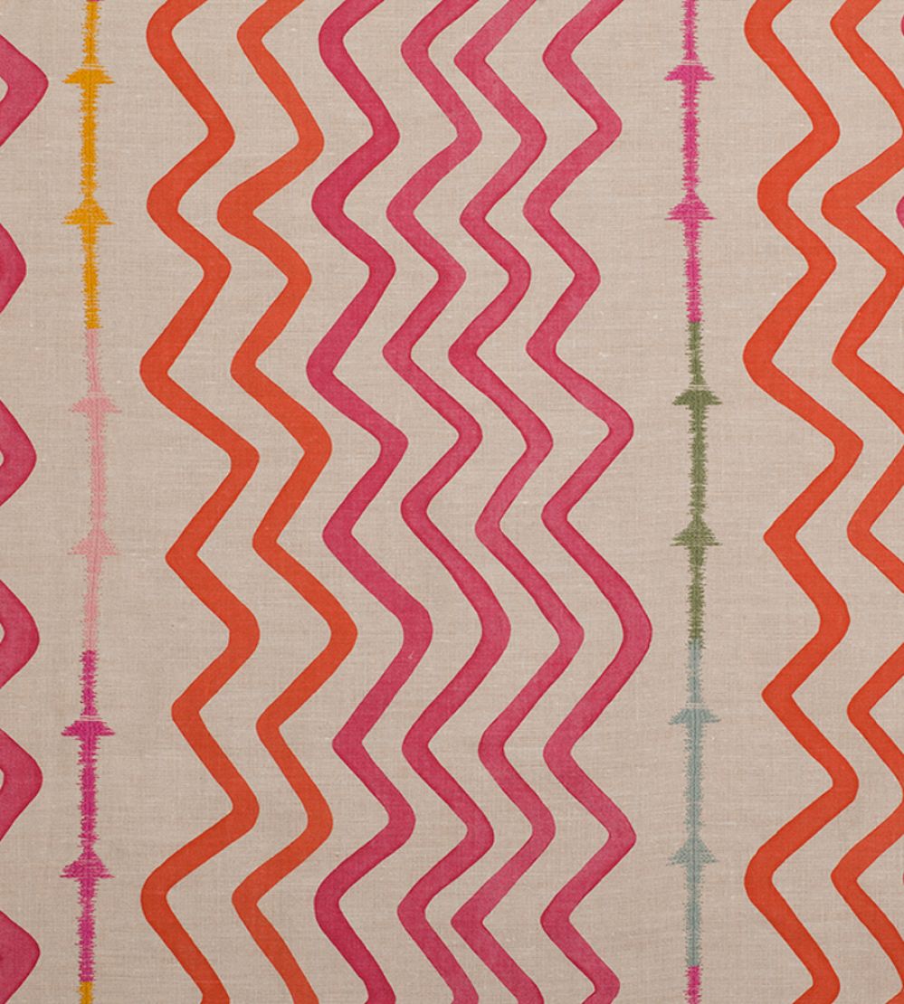 Rick Rack Fabric by Christopher Farr Cloth Hot Pink