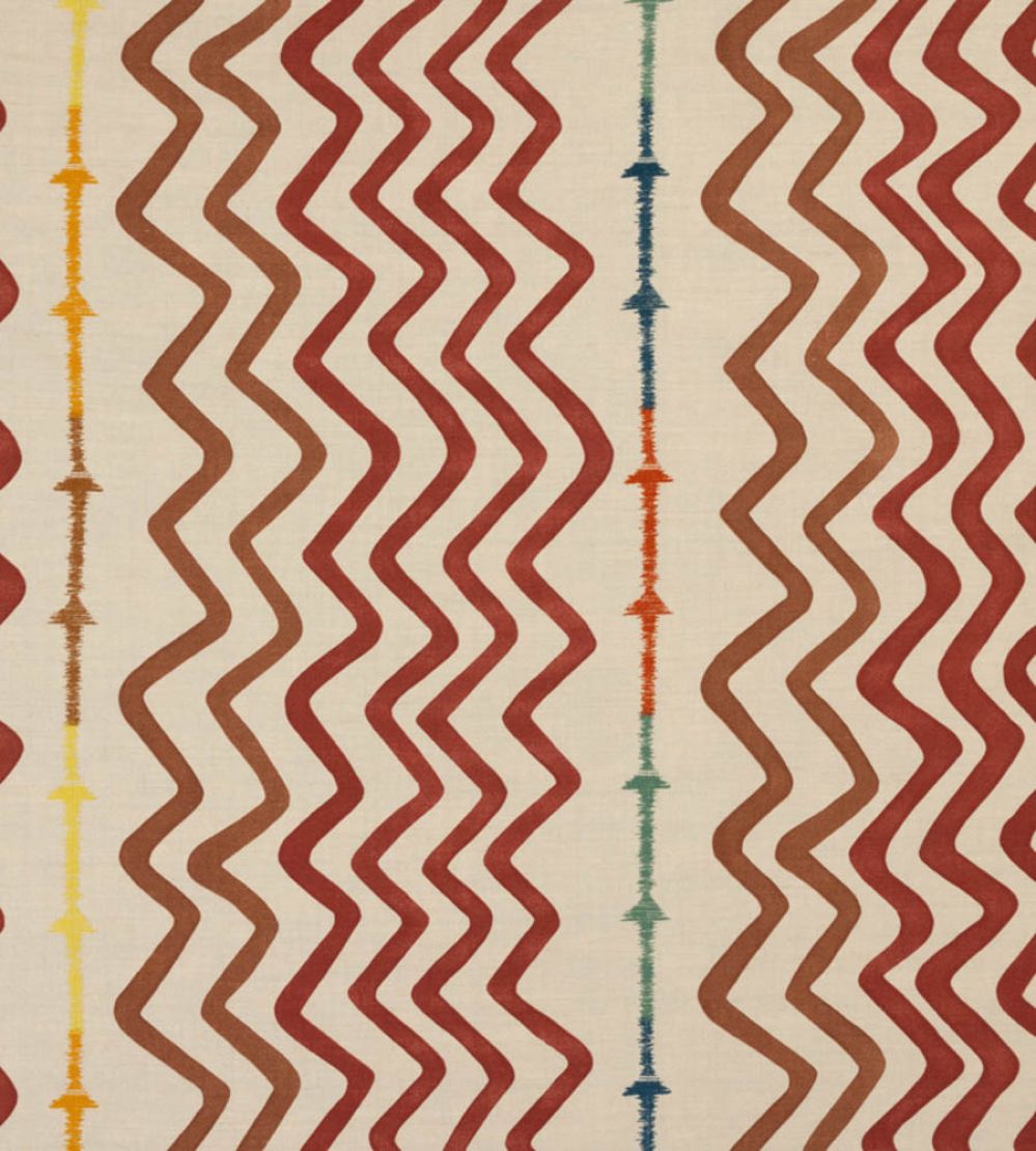 Rick Rack Fabric by Christopher Farr Cloth Terracotta