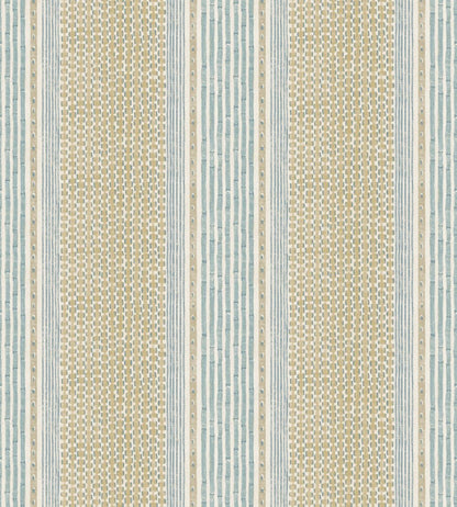 Rita Stripe Wallpaper by Josephine Munsey Lemon and Light Blue