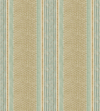 Rita Stripe Wallpaper by Josephine Munsey Quince and Petrol