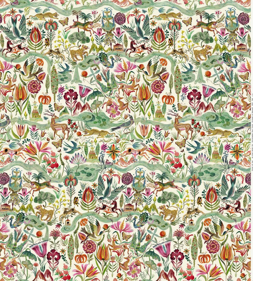 River of Joy Wallpaper by Christopher Farr Cloth Fuchsia