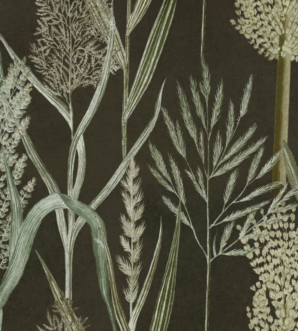 Riverside Flora Wallpaper by MINDTHEGAP Anthracite