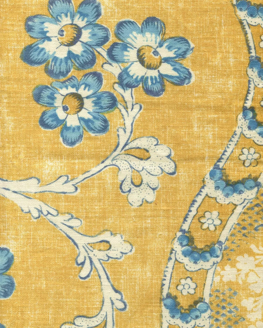 Riviere Enchantee Saffron fabric by Charles Burger