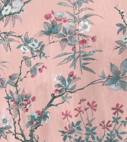Rivington Wallpaper by Woodchip & Magnolia Blush Pink