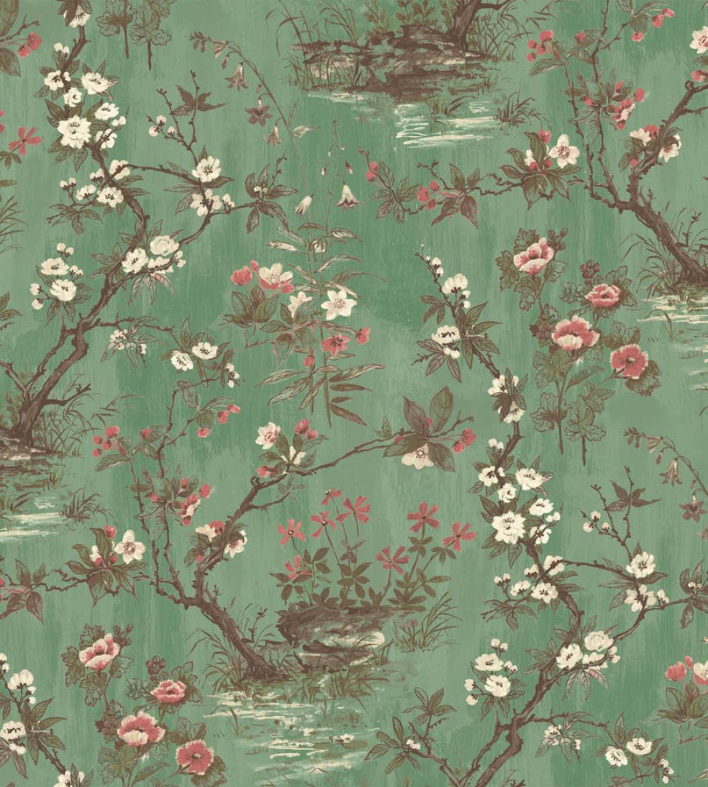Rivington Wallpaper by Woodchip & Magnolia Moss Green