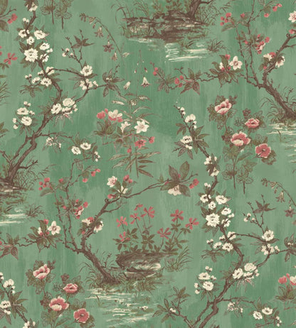 Rivington Wallpaper by Woodchip & Magnolia Moss Green