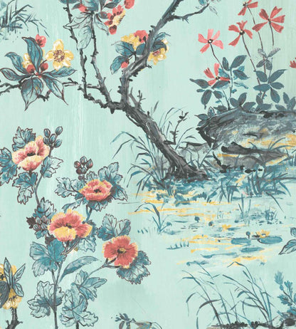 Rivington Wallpaper by Woodchip & Magnolia Neo Mint