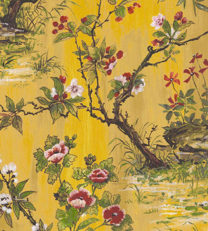 Rivington Wallpaper by Woodchip & Magnolia Yellow