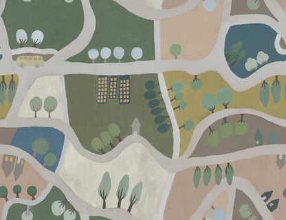 Road Trip Pastel mural by Rebel Walls