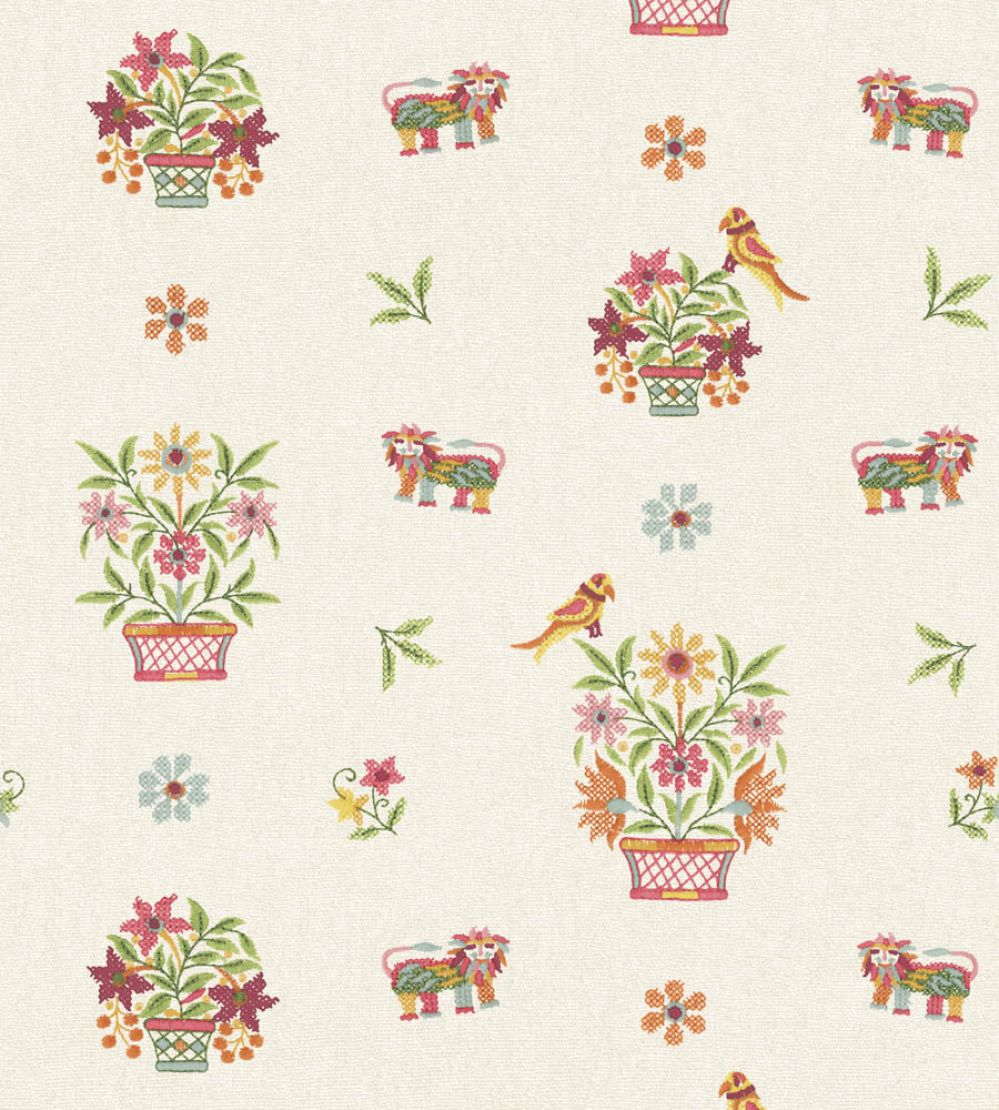 Roar Stitch Wallpaper by GP & J Baker Green